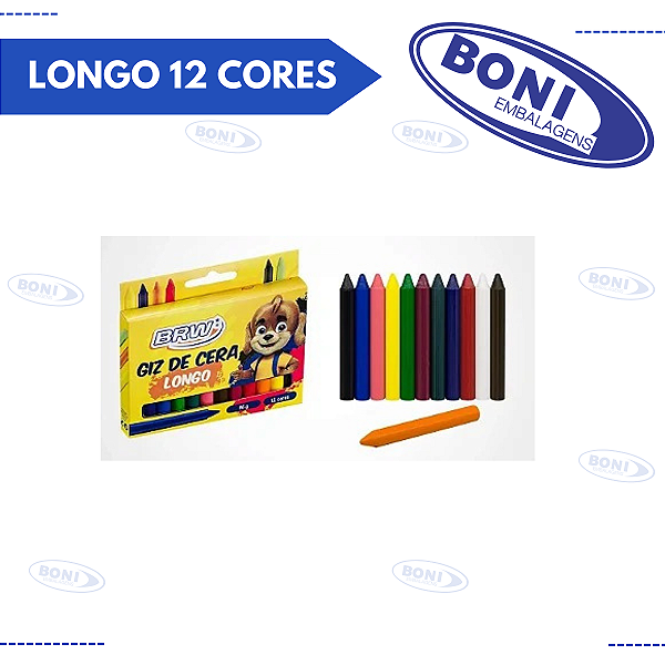 GIZ DE CERA LONGO 12 CORES