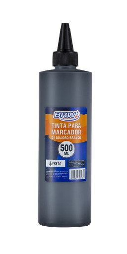 TINTA PARA MARCADOR QUADRO BRANCO BRW 500ML PRETO