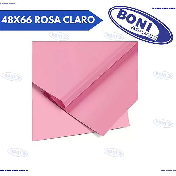 PAPEL CARTÃO 48X66 ROSA CLARO