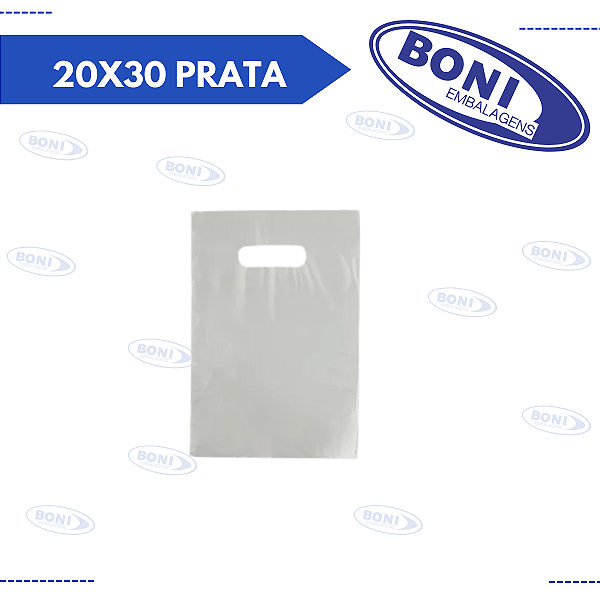 SACOLA BOCA PALHAÇO 20X30 PRATA