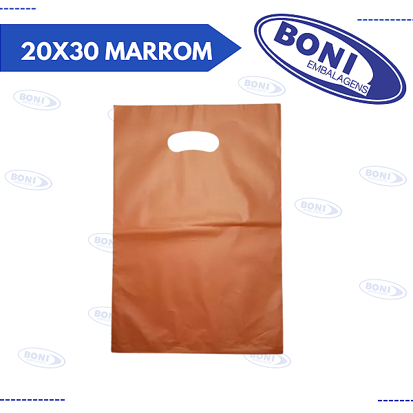 SACOLA BOCA PALHAÇO 20X30 MARROM