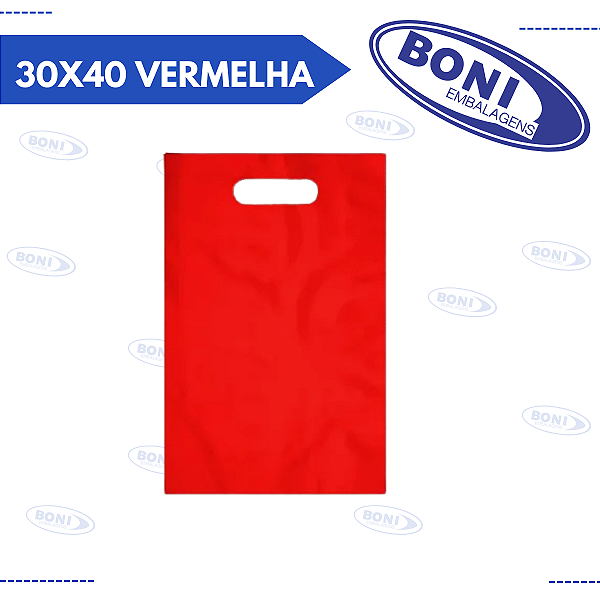 SACOLA BOCA PALHAÇO 30X40 VERMELHA