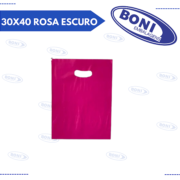 SACOLA BOCA PALHAÇO 30X40 ROSA ESCURO