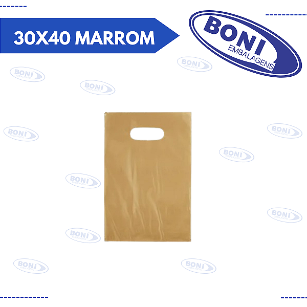 SACOLA BOCA PALHAÇO 30X40 MARROM