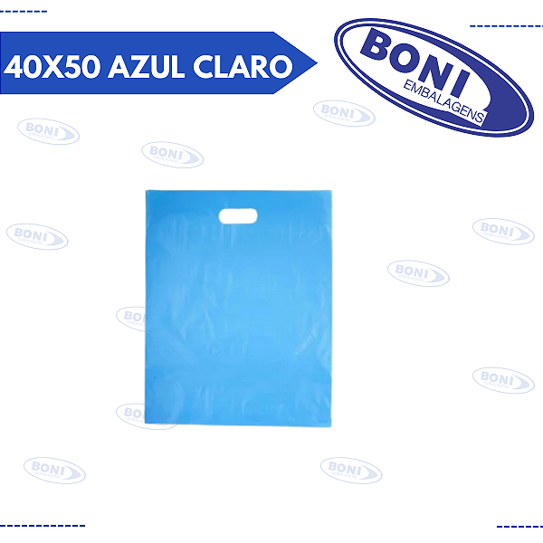 SACOLA BOCA PALHAÇO 40X50 AZUL CLARO