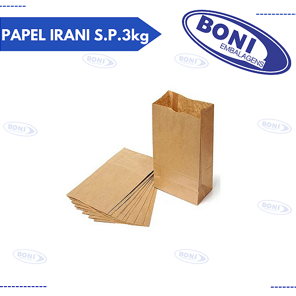 CARTUCHO PAPEL IRANI S.P.3kg SEM ESTAMPA C/500