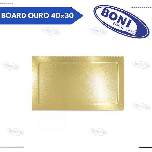 BASE PARA BOLO CAKE BOARD OURO 40x30 CM RET.
