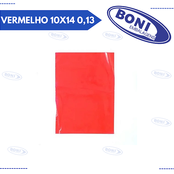 PLÁSTICO VERMELHO 10X14 0,13