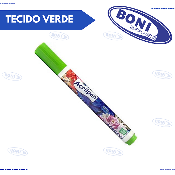 CANETA PARA TECIDO VERDE FOLHA ACRILPEN