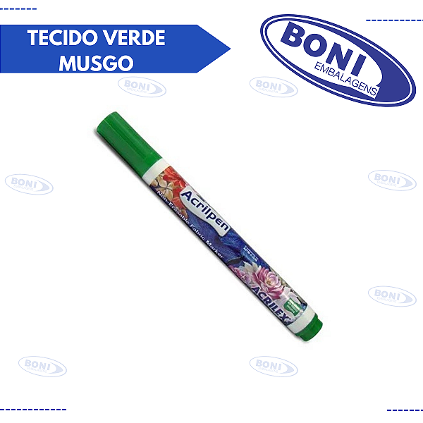 CANETA PARA TECIDO VERDE MUSGO ACRILPEN