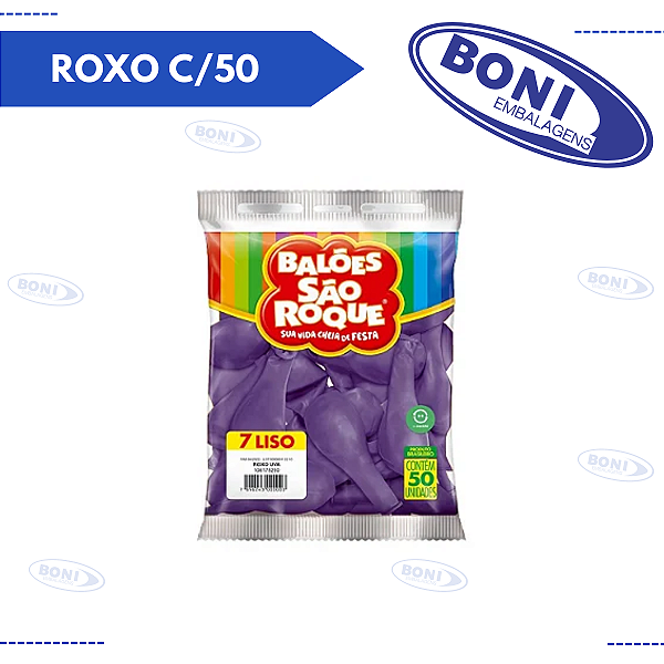 BALÃO SÃO ROQUE 07 ROXO C/50