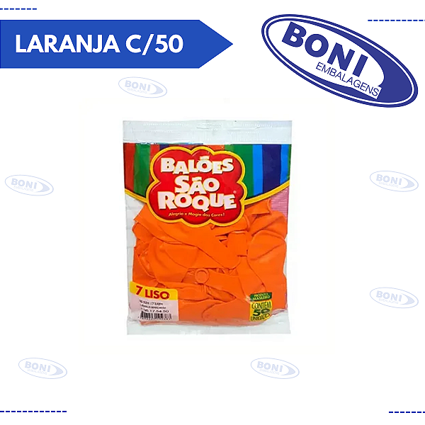 BALÃO SÃO ROQUE 07 LARANJA C/50