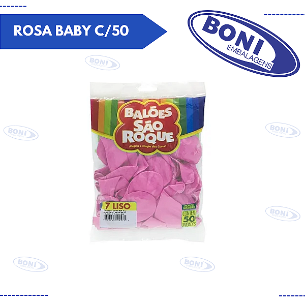 BALÃO SÃO ROQUE 07 ROSA BABY C/50