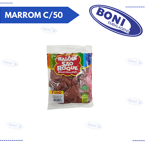 BALÃO SÃO ROQUE 07 MARROM C/50