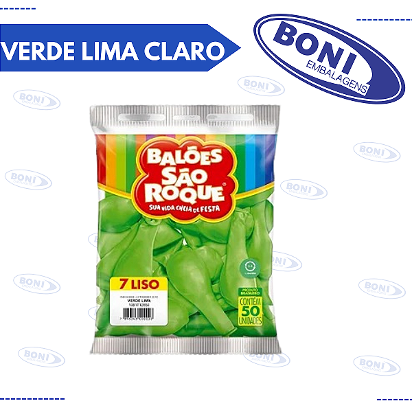 BALÃO SÃO ROQUE 07 VERDE LIMA CLARO C/50