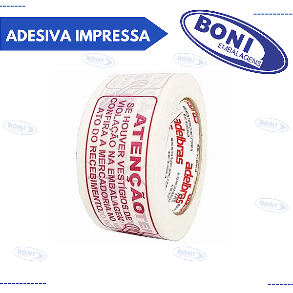 FITA ADESIVA IMPRESSA LACRE SEGURANÇA 48X100mt ADELBRAS
