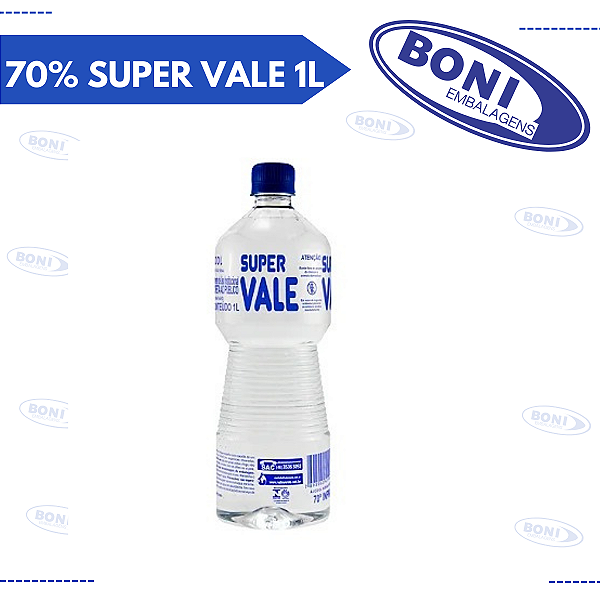 ÁLCOOL LÍQUIDO 70% SUPER VALE 1 lt