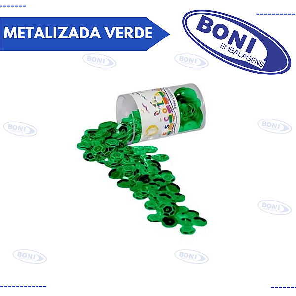 LANTEJOULA METALIZADA VERDE 6MM 2GR