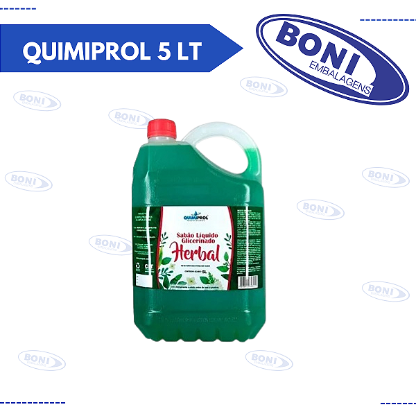 SABÃO LÍQUIDO GLICERINADO HERBAL QUIMIPROL 5 LT