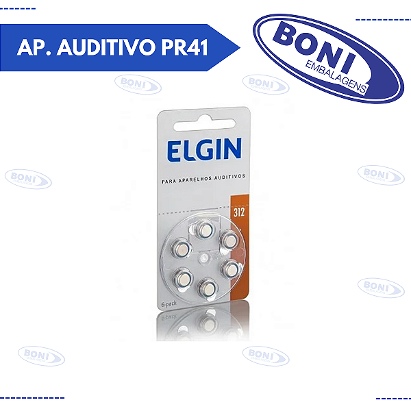 PILHA BATERIA AP. AUDITIVO PR41 C/ 6
