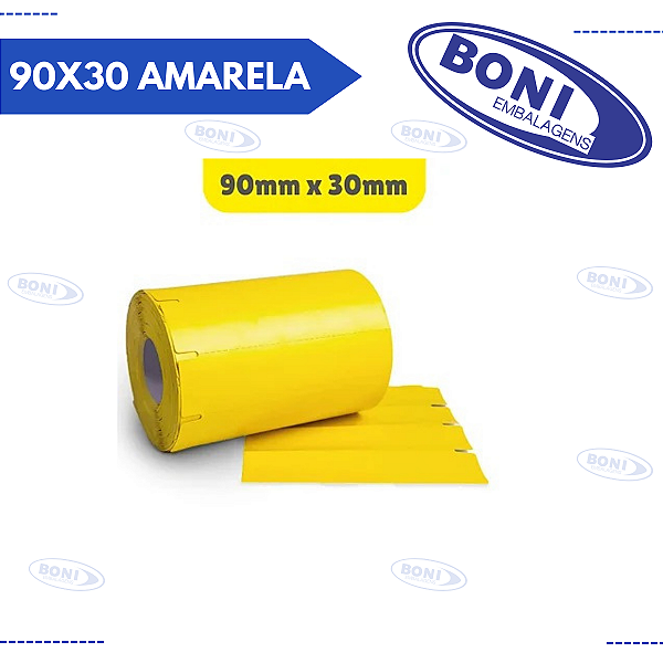 ETIQUETA GÔNDOLA 90X30 AMARELA C/ 1000