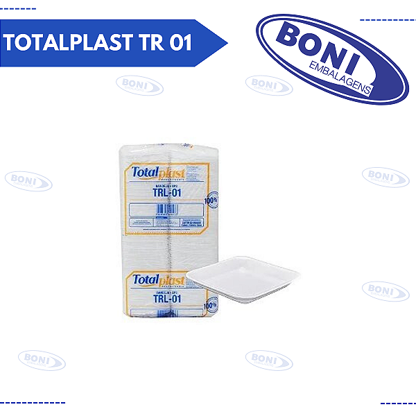 BANDEJA ISOPOR TOTALPLAST TR 01 C/100