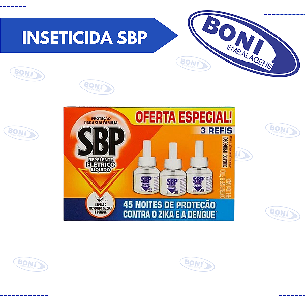 REFIL LÍQUIDO INSETICIDA SBP C/ 3 UN