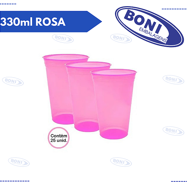 COPO COPOBRAS BALADA 330ml ROSA C/25