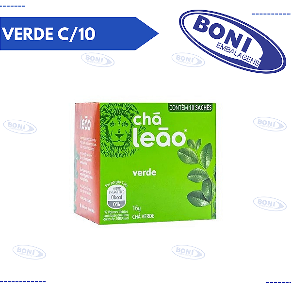 CHÁ MATE LEÃO VERDE C/10 SACHÊ