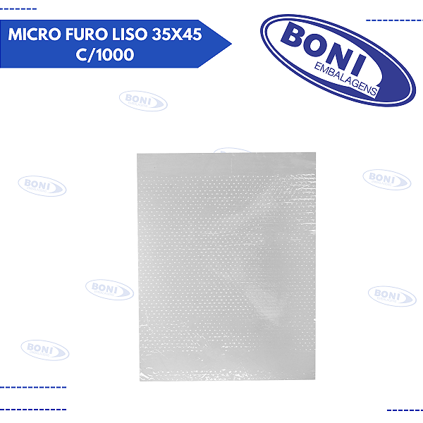 PLÁSTICO MICRO FURO LISO 35X45 C/1000