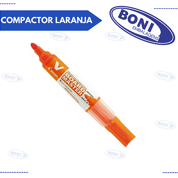MARCADOR QUADRO BRANCO COMPACTOR LARANJA