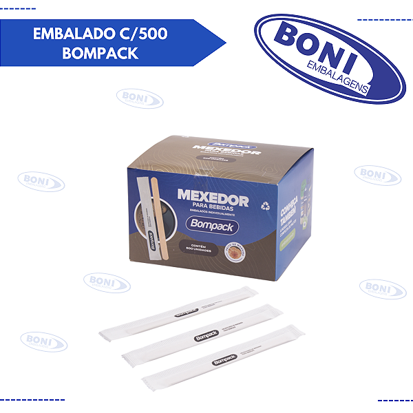 MEXEDOR DE MADEIRA EMBALADO C/500 BOMPACK