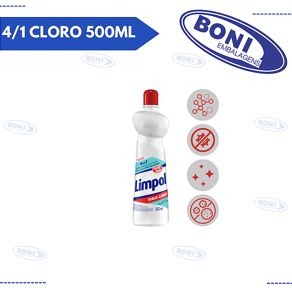 TIRA LIMO LIMPOL SQUEEZE 4/1 CLORO 500ML