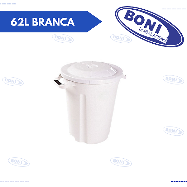 LIXEIRA PLASVALE 62L BRANCA REF 177