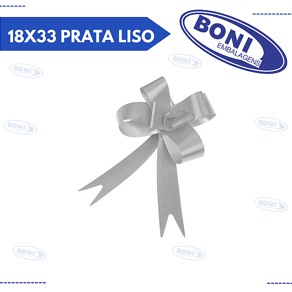 LAÇO MÁGICO 18X33 PRATA LISO C/10