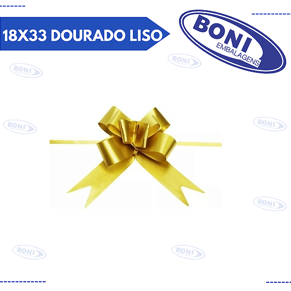 LAÇO MÁGICO 18X33 DOURADO LISO C/10