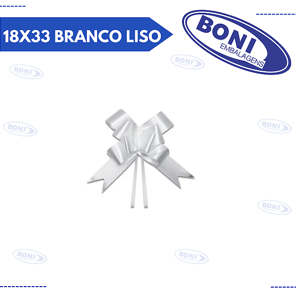 LAÇO MÁGICO 18X33 BRANCO LISO C/10