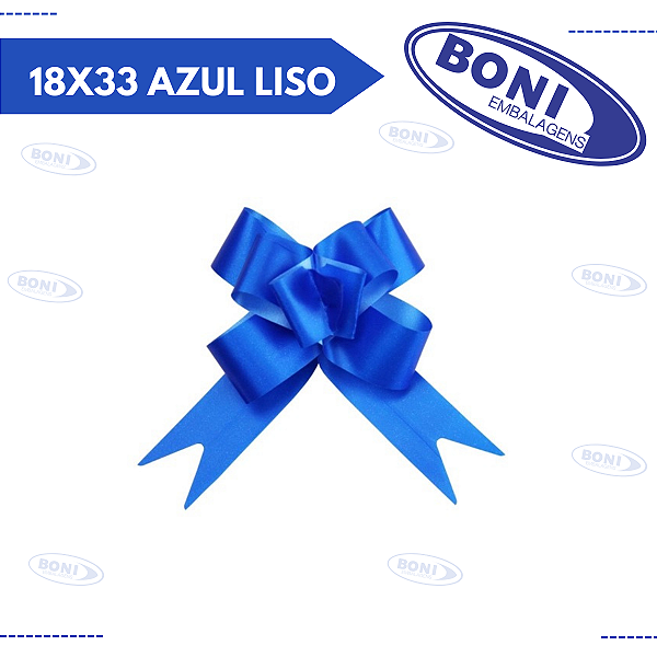 LAÇO MÁGICO 18X33 AZUL LISO C/10
