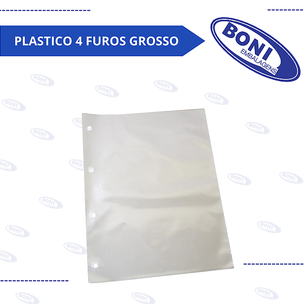 PLASTICO 4 FUROS GROSSO