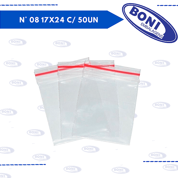 PLASTICO ZIP ZAP N08 17X24 C/ 50