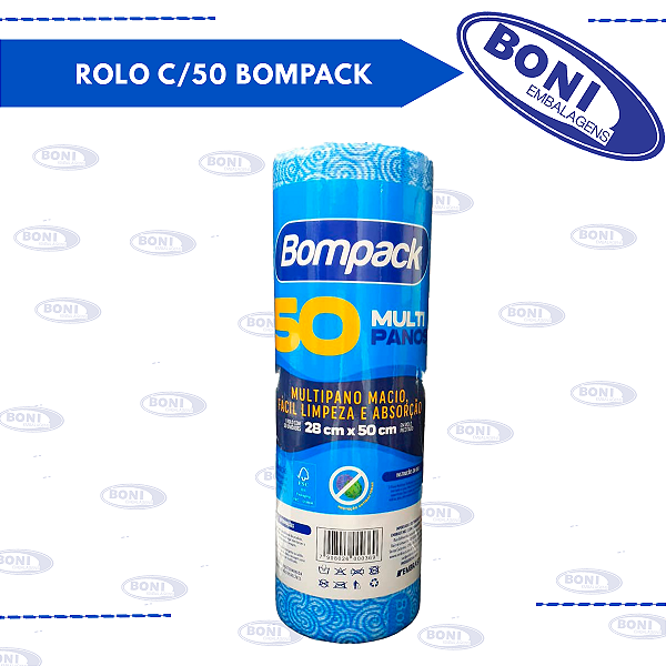 PANO MICROFIBRA ROLO C/50 BOMPACK