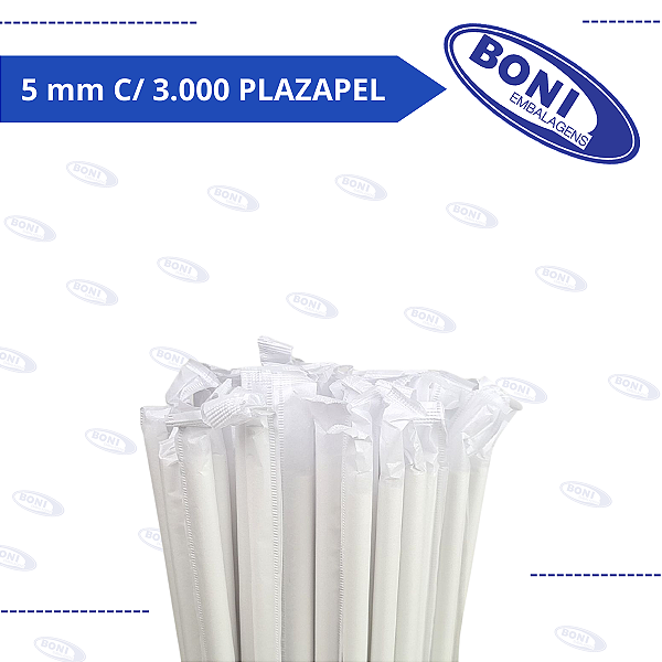 CANUDO BRANCO REFRIGERANTE 5 mm GRANEL C/ 3.000 PLAZAPEL