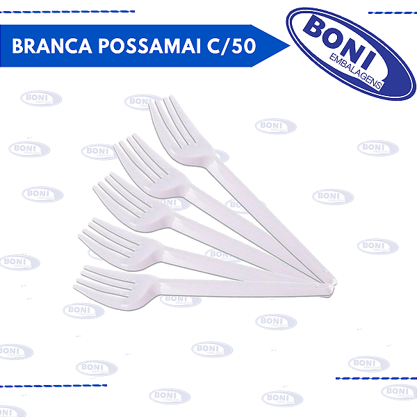 GARFO REFEICAO BRANCA POSSAMAI C/50