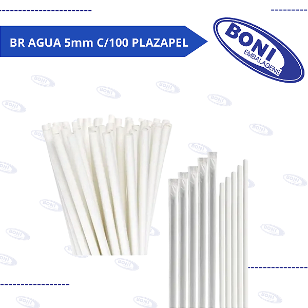 CANUDO BRANCO AGUA 5 mm C/100 PLAZAPEL