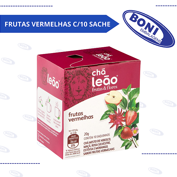 CHA MATE LEAO FRUTAS VERMELHAS C/10 SACHE