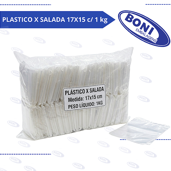 PLASTICO X SALADA 17X15 c/ 1 kg