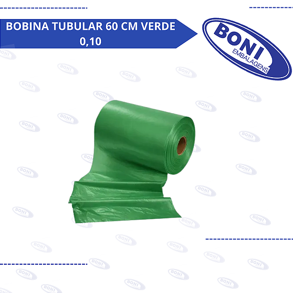 BOBINA TUBULAR 60 CM VERDE 0,10
