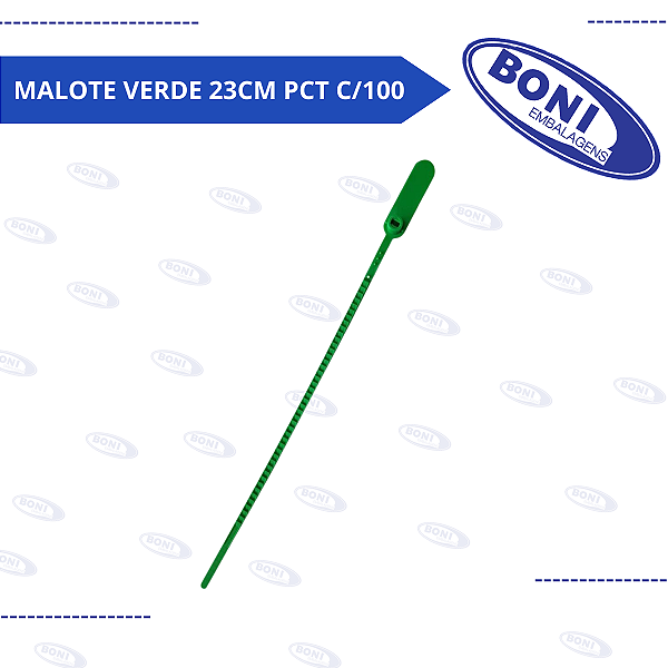 LACRE PARA MALOTE VERDE 23CM PCT C/100