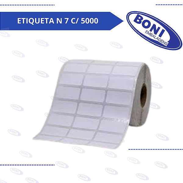 ETIQUETA CONTROLE DE QUALIDADE N 7 C/ 5000
