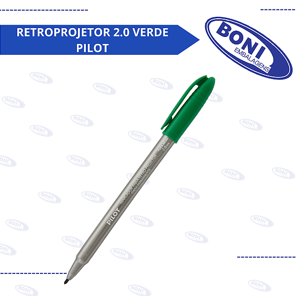 CANETA RETROPROJETOR 2.0 VERDE PILOT